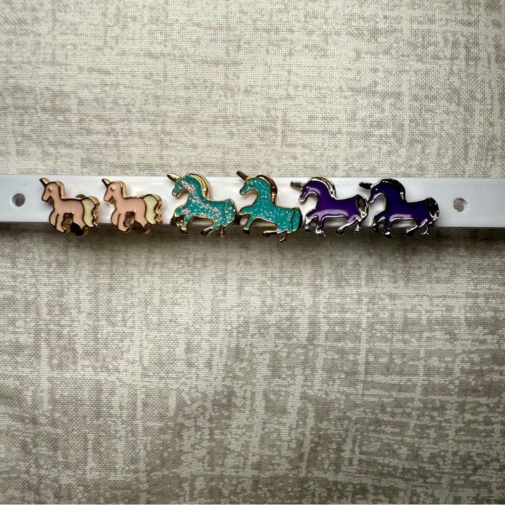 Unicorn Lovers Earring Set: Sterling Silver & Stainless Steel Bundle 🦄 - Picture 4 of 6